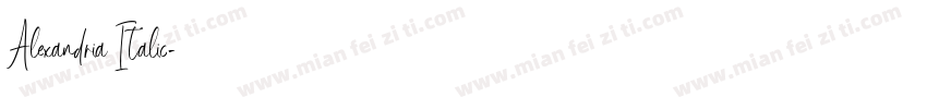 Alexandria Italic字体转换